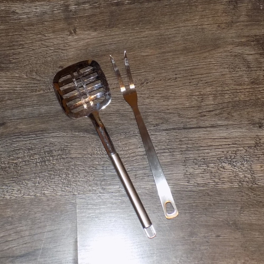 Inox Stainless Steel Kitchen‎ Utensil Set Silver Good 18/10 Spatula Fork